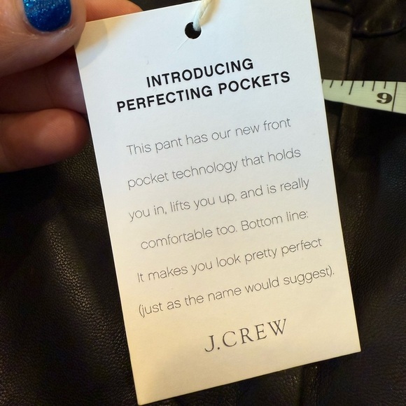 J. Crew Kate straight-leg pant in faux leather Women’s Size 4 Style BU141 Black - Picture 13 of 16